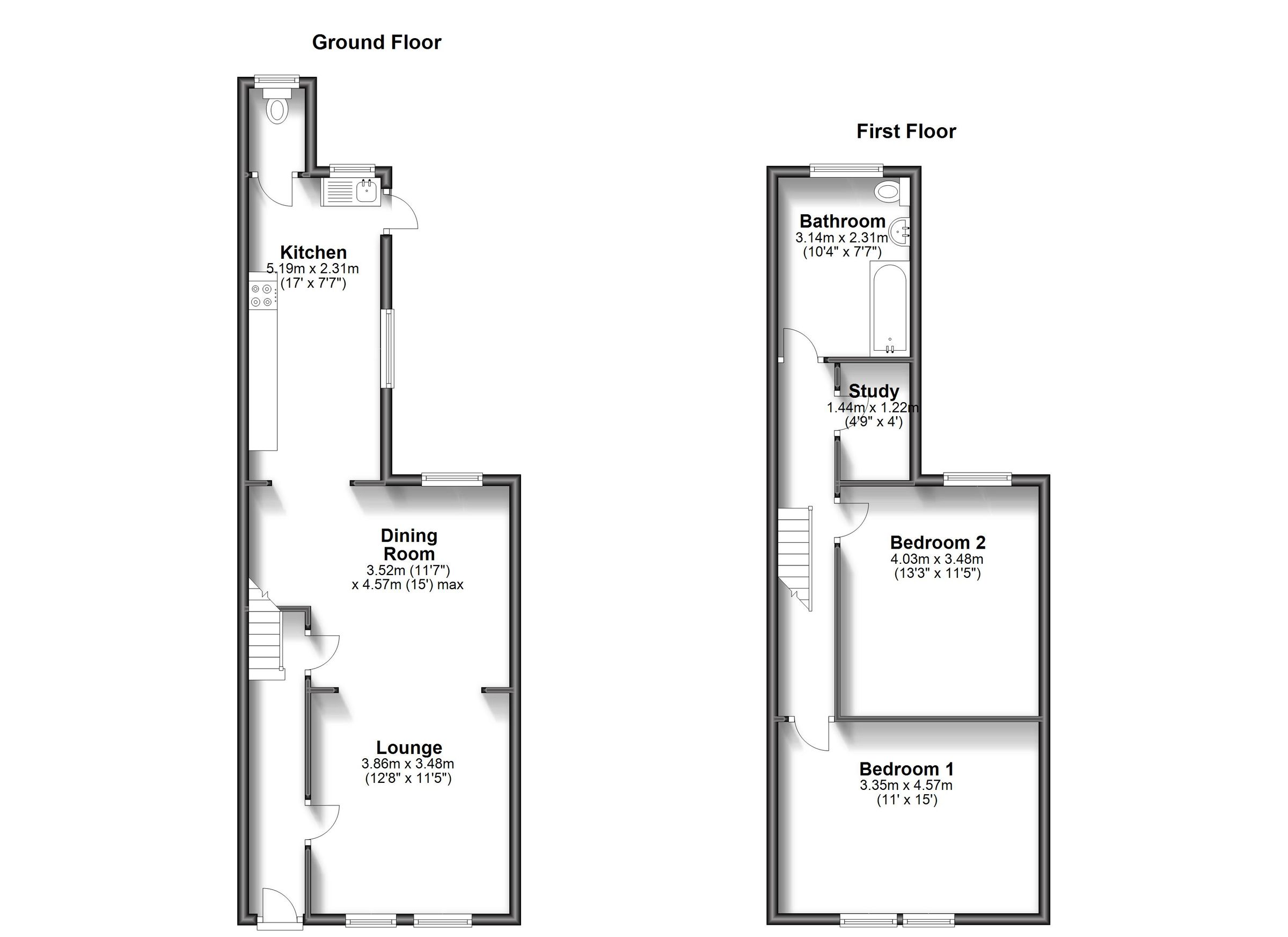 2 bed terraced house to rent in Rochester Street, Chatham ME4 Zoopla