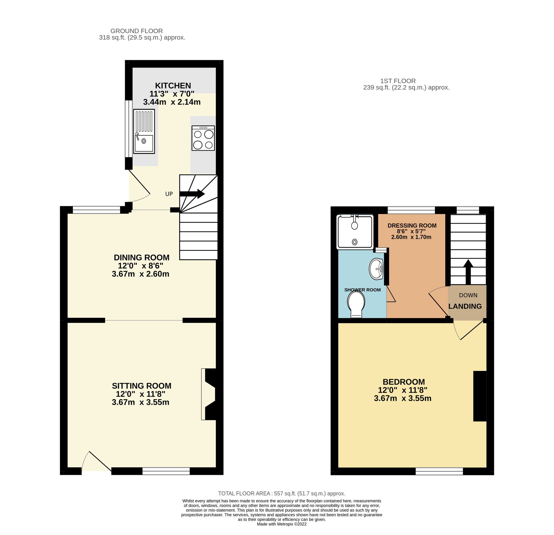 1 bed semidetached house for sale in Norwich Road, Halesworth IP19