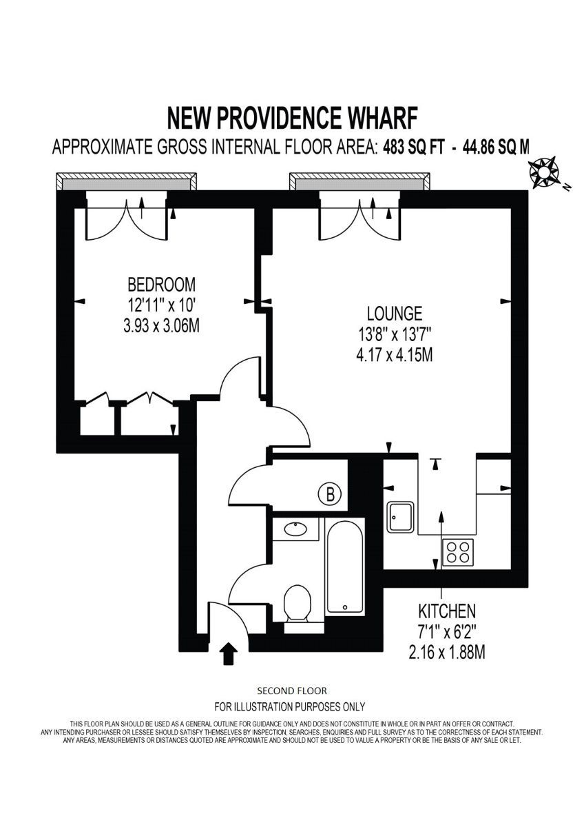 1 bed flat to rent in New Providence Wharf, Fairmont Avenue, Canary