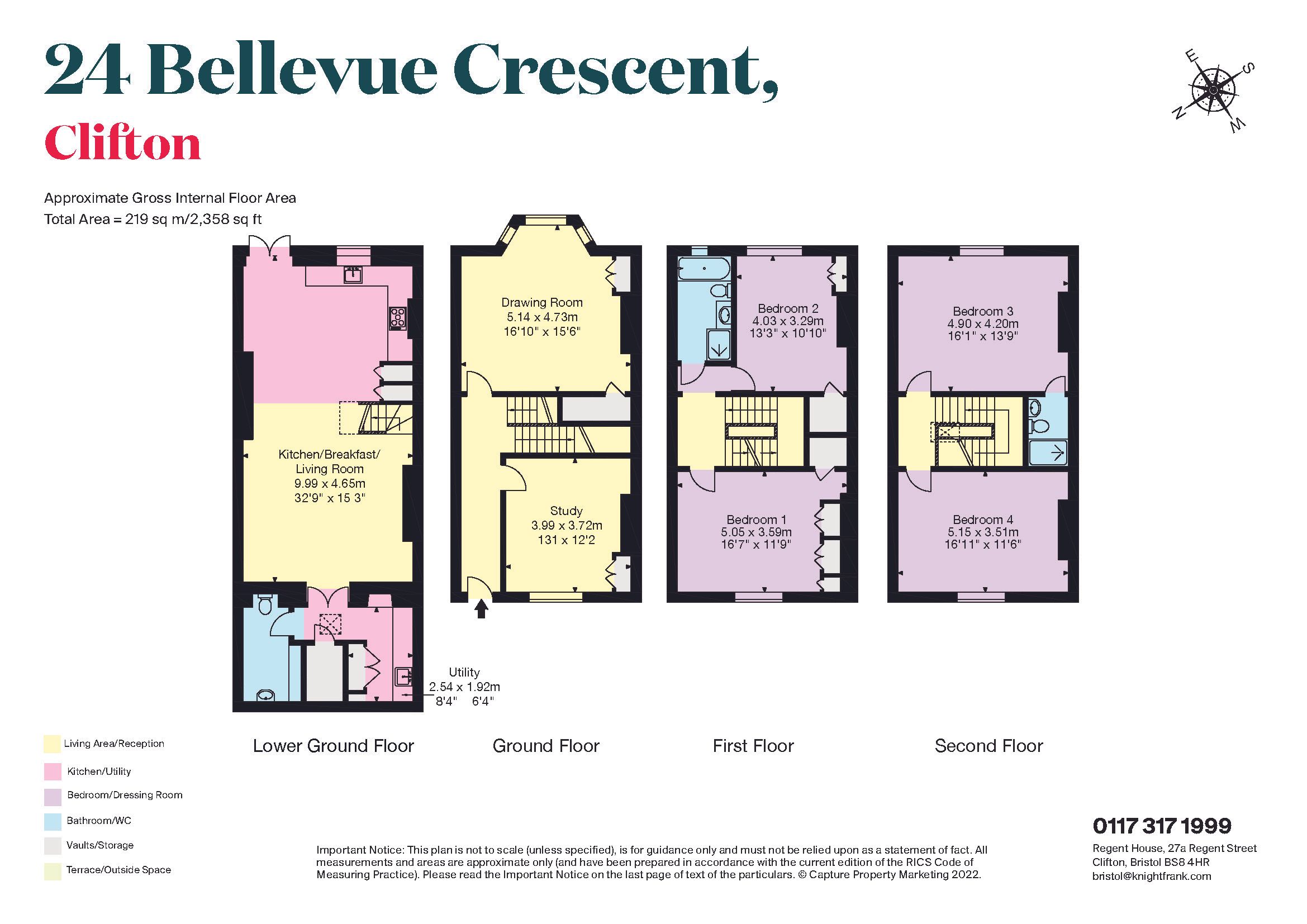 4 bed terraced house for sale in Bellevue Crescent, Clifton, Bristol BS8 Zoopla