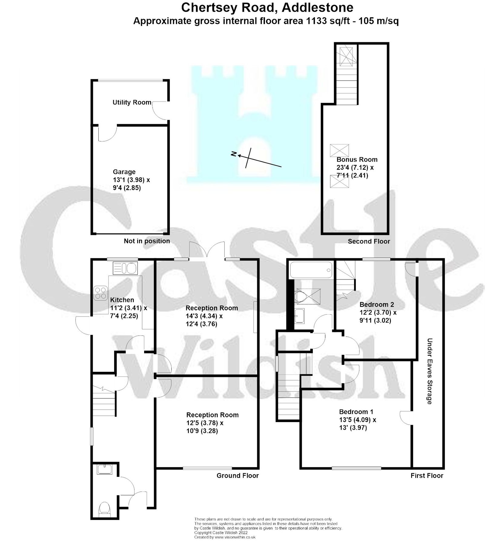 3 bed detached house to rent in Chertsey Road, Addlestone, Surrey KT15