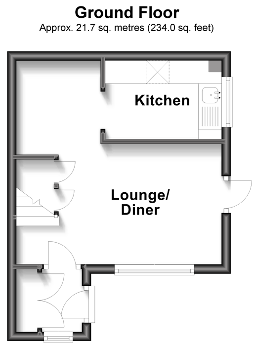1 bed terraced house for sale in The Ridings, Paddock Wood, Tonbridge