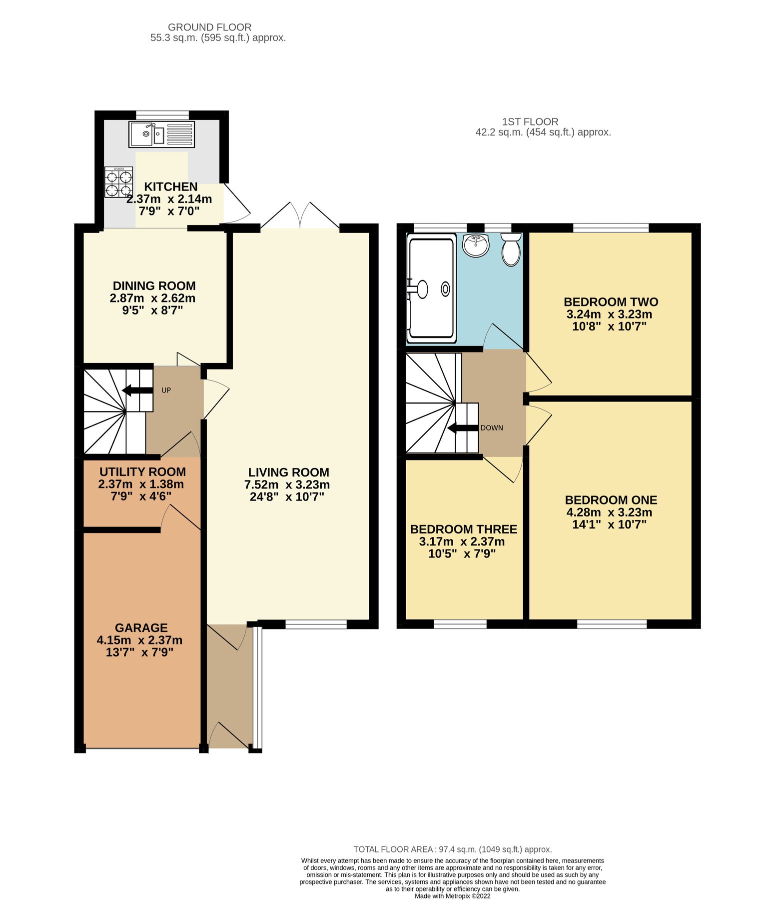 3 bed terraced house for sale in Bideford Green, Linslade, Leighton