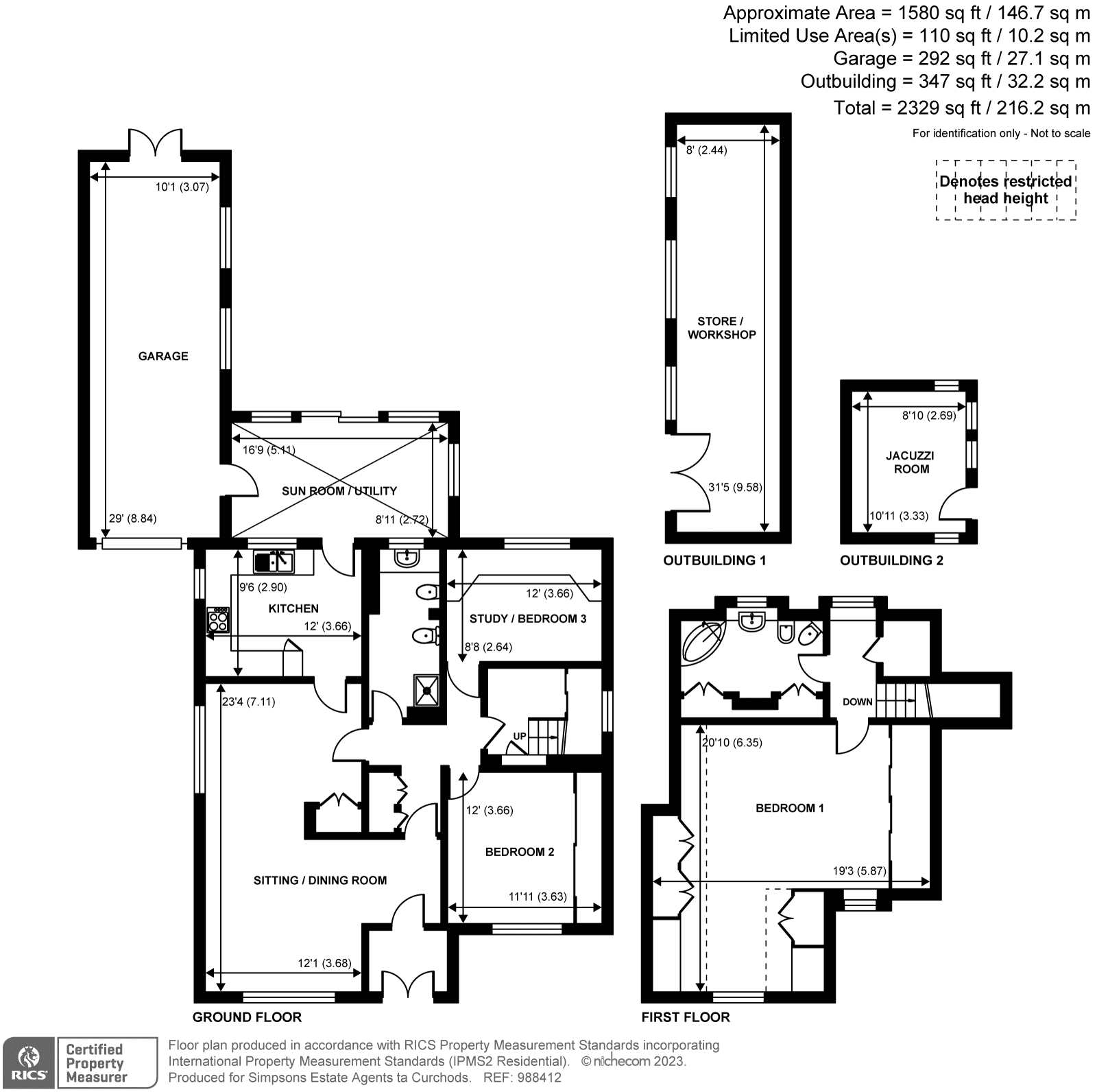 3 bed detached house for sale in Frog Grove Lane, Wood Street Village
