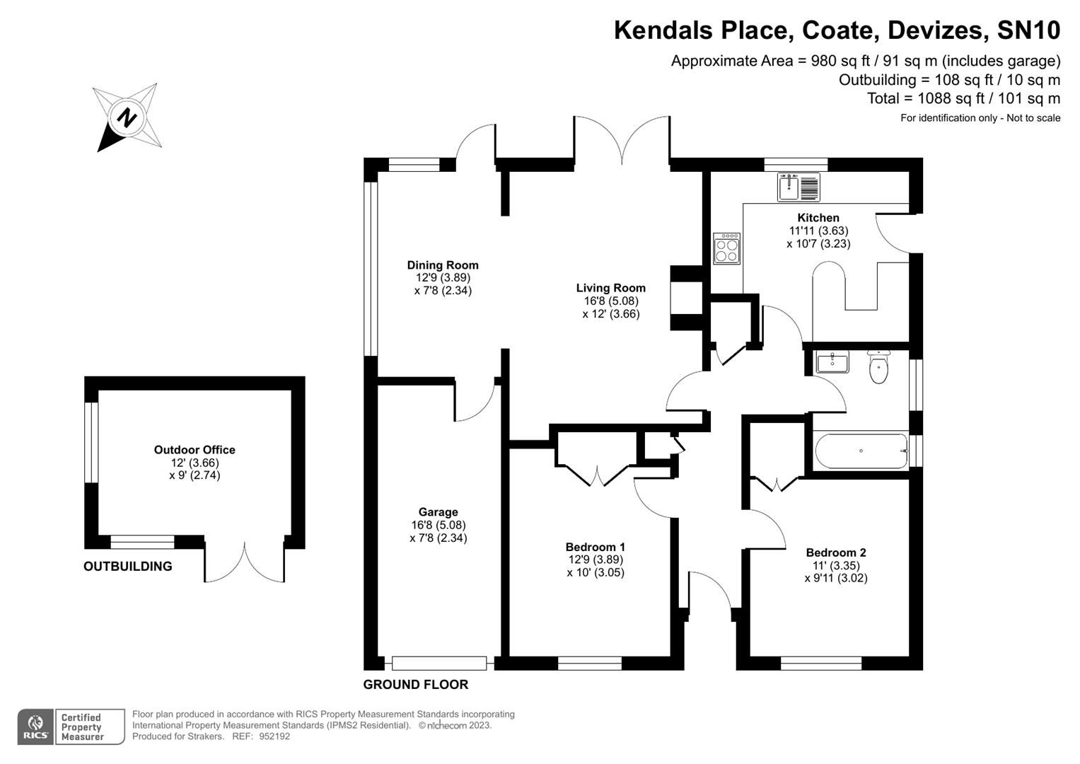 2 bed detached bungalow for sale in Puddles Lane, Coate, Devizes SN10
