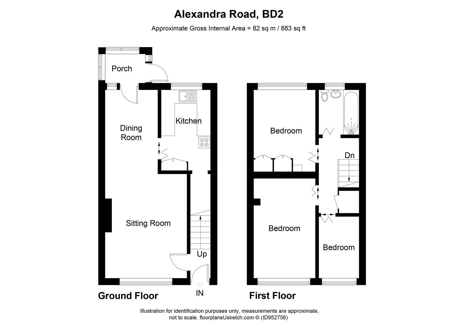 3 bed terraced house for sale in Alexandra Road, Eccleshill, Bradford