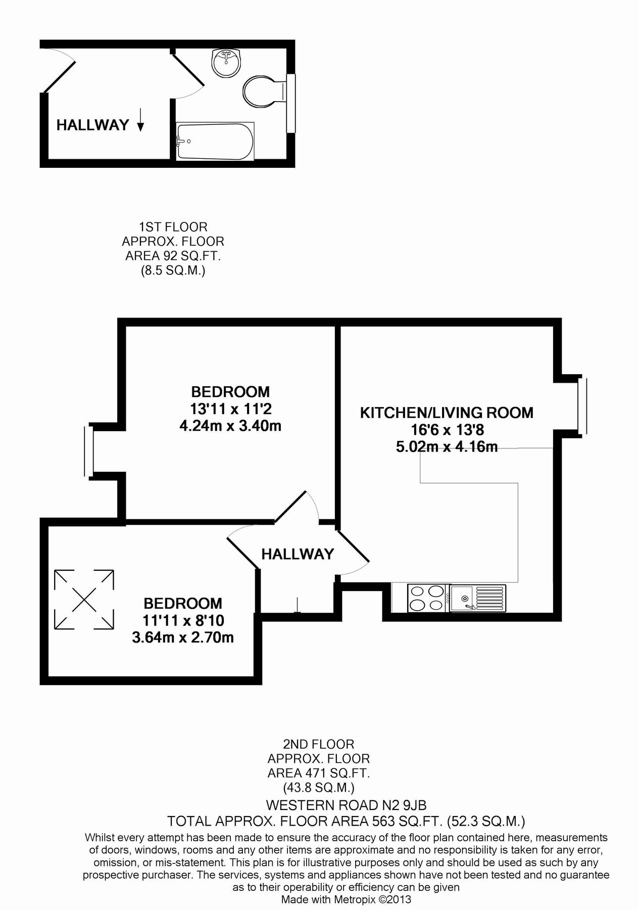 2 bed flat to rent in Western Road, London N2 Zoopla