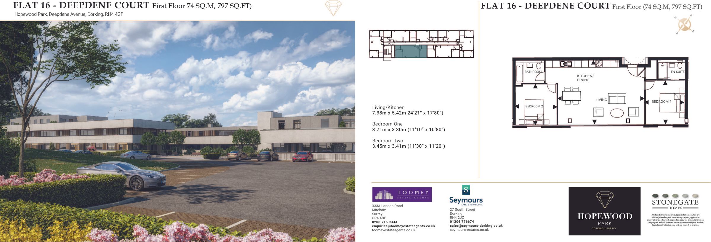 New home, 2 bed flat for sale in Hopewood Park, Deepdene Avenue