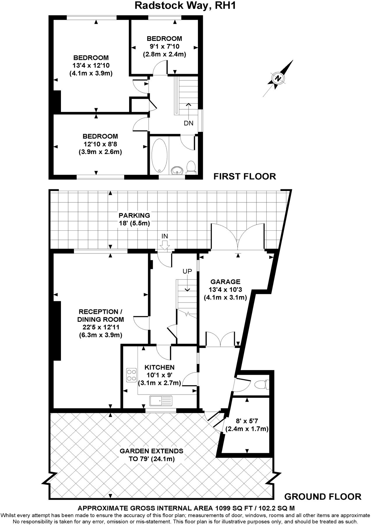 3 bed semidetached house for sale in Radstock Way, Merstham, Redhill