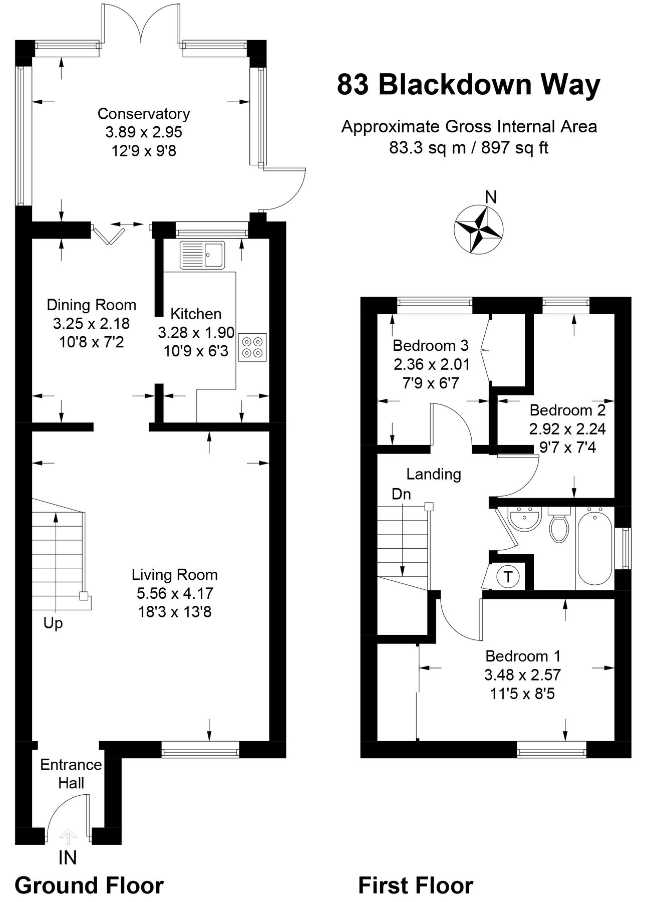 3 bed semidetached house for sale in Blackdown Way, Thatcham