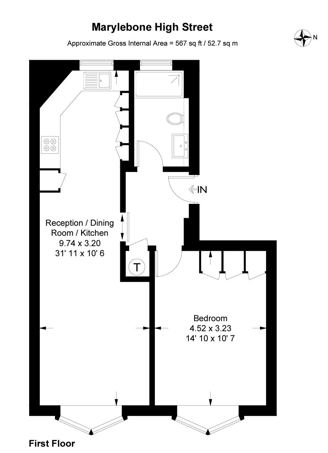 1 bed flat to rent in Marylebone High Street, London W1U Zoopla