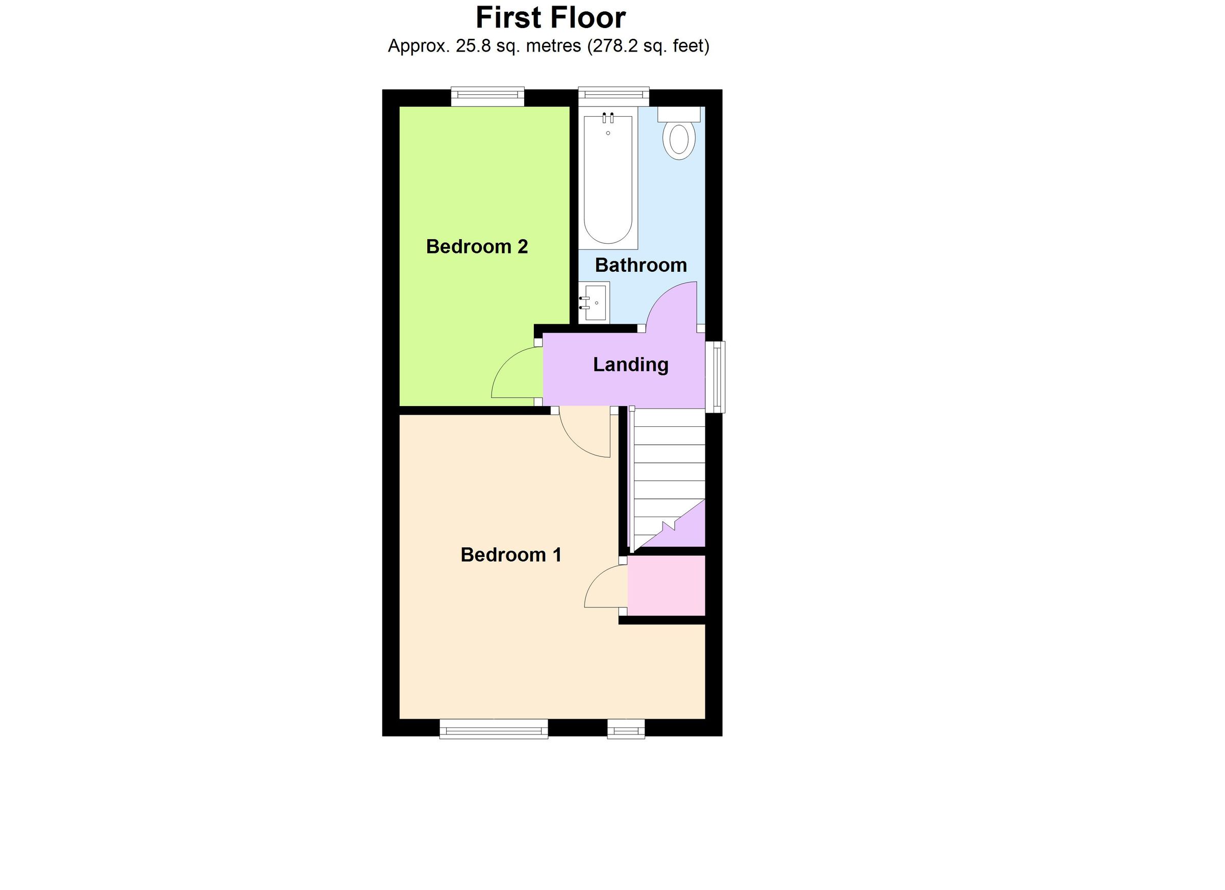 2 bed semidetached house for sale in Adams Close, Wellingborough NN8