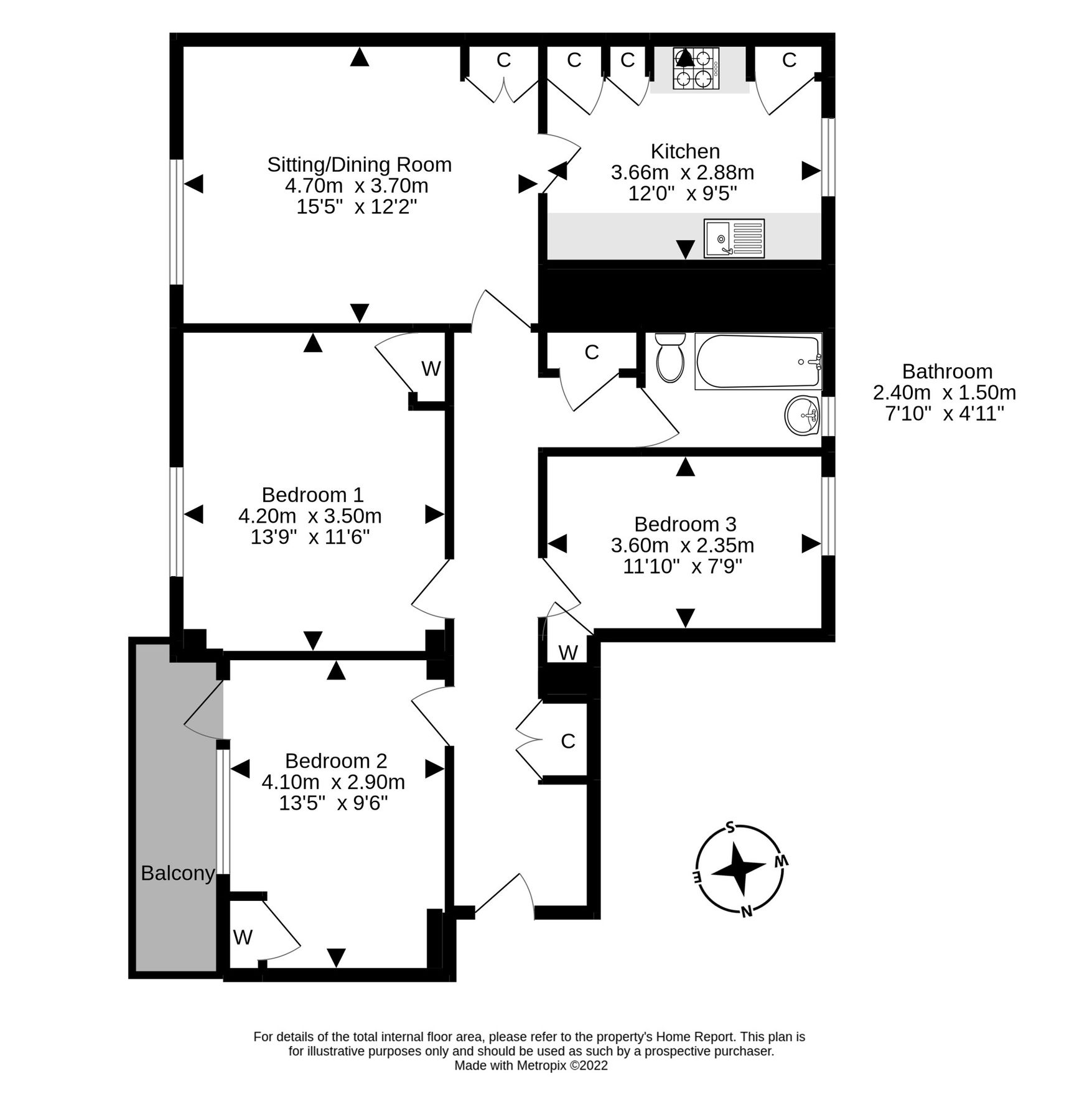 3 bed flat for sale in 6/3 Westfield Court, Edinburgh EH11 Zoopla