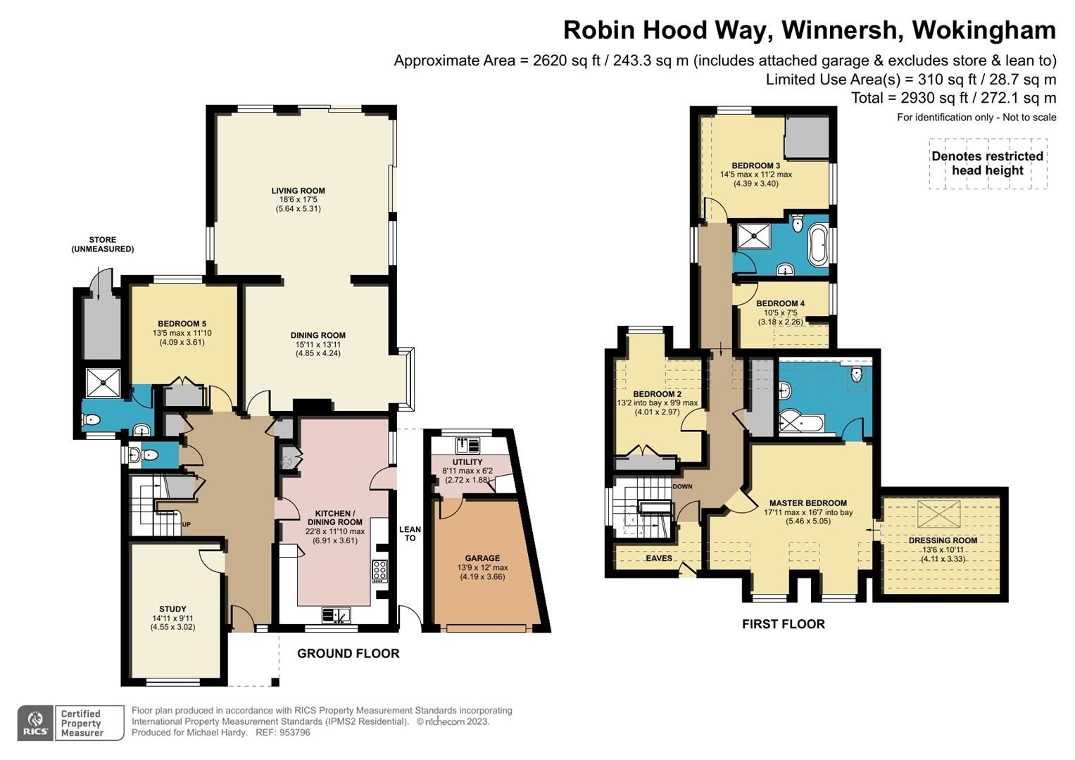 5 bed detached house for sale in Robin Hood Way Winnersh, Berkshire