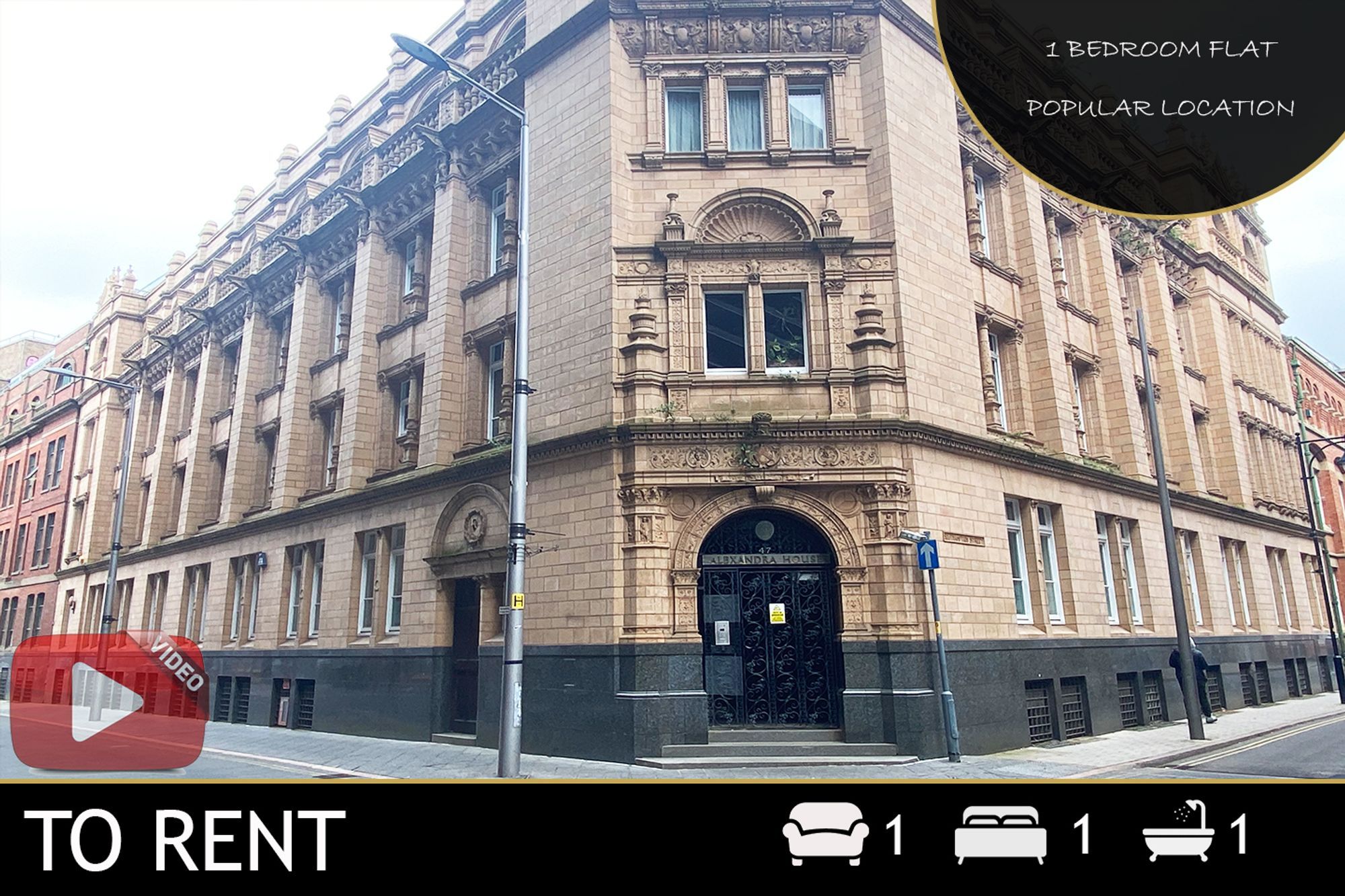 1 bed flat to rent in Rutland Street, Alexandra House LE1 Zoopla