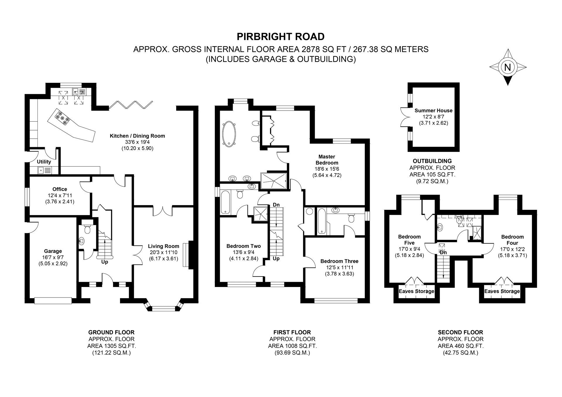 5 bed detached house for sale in Pirbright Road, Farnborough, Hampshire