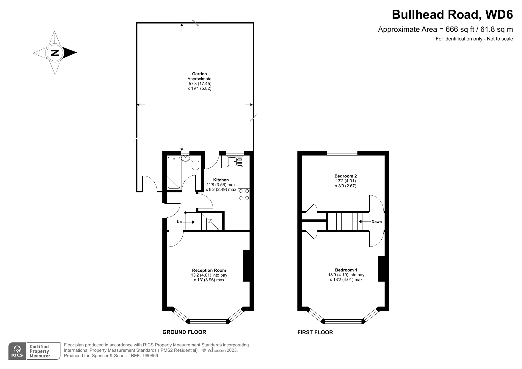 2 bed semidetached house for sale in Bullhead Road, Borehamwood WD6