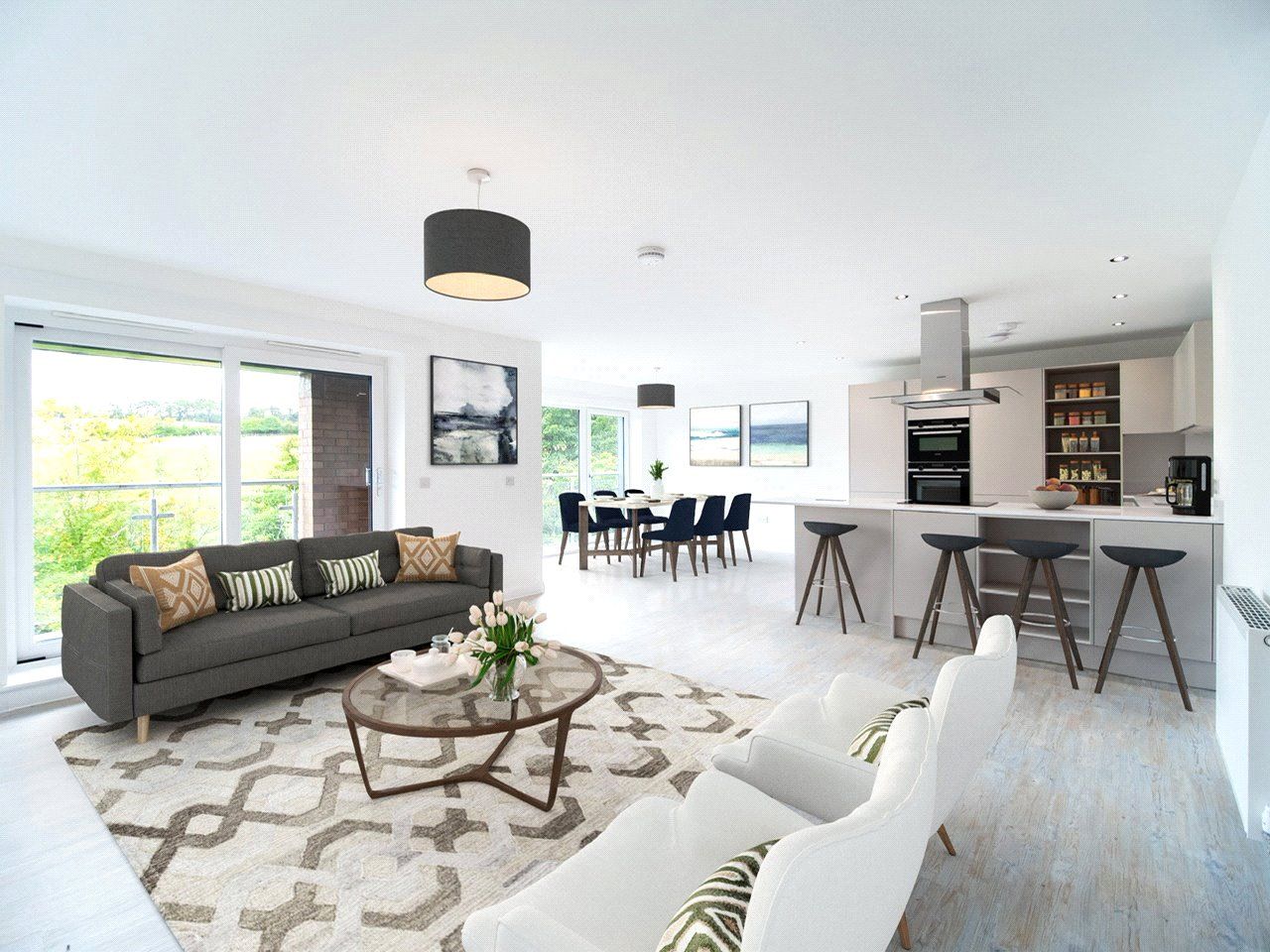 New home, 3 bed flat for sale in The Beech Plot 12, Rivermill, Lanark