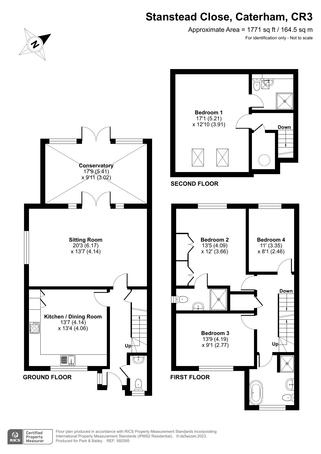 4 bed semidetached house for sale in Stanstead Close, Caterham, Surrey