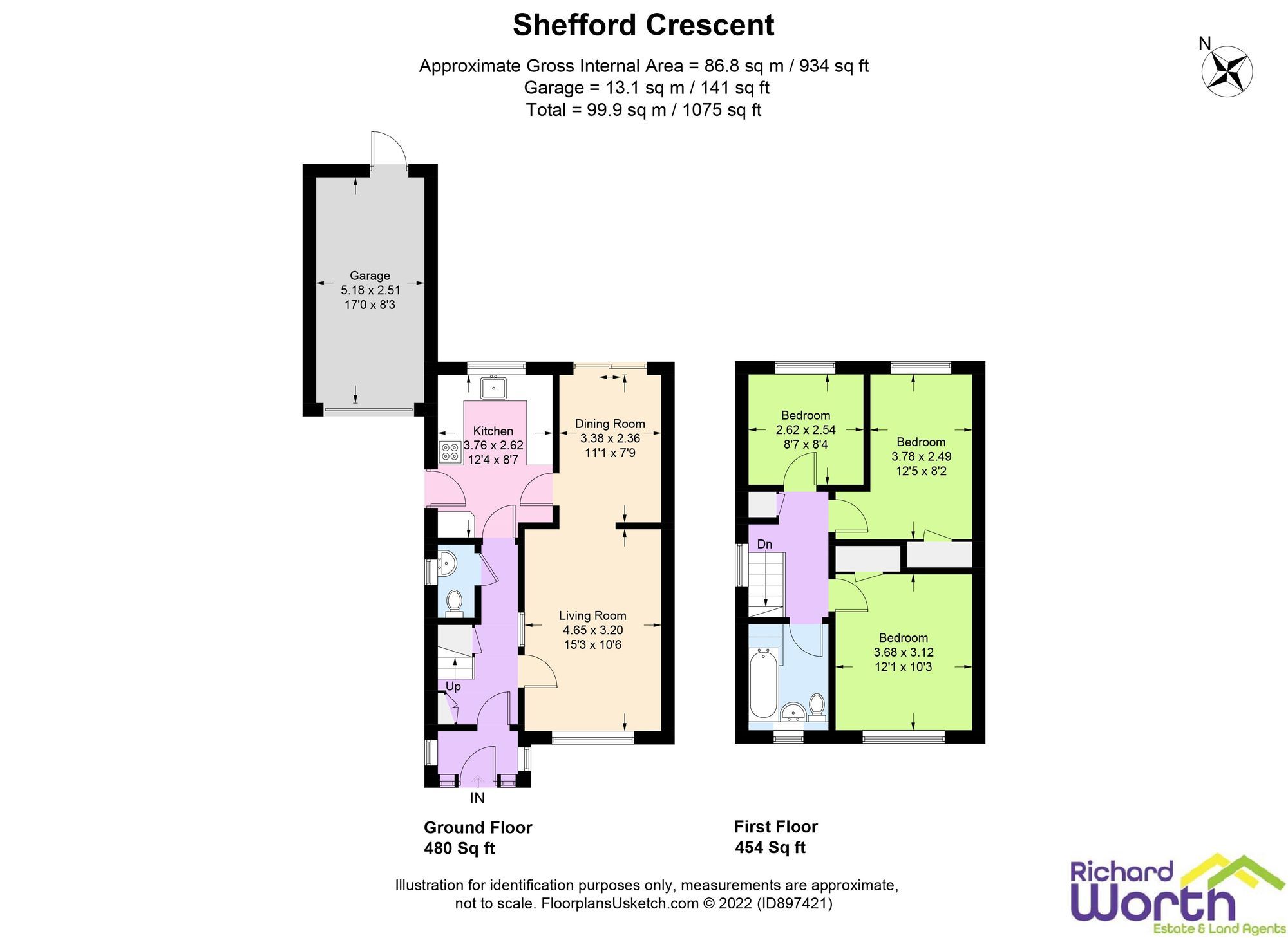 3 bed linkdetached house for sale in Shefford Crescent, Wokingham RG40