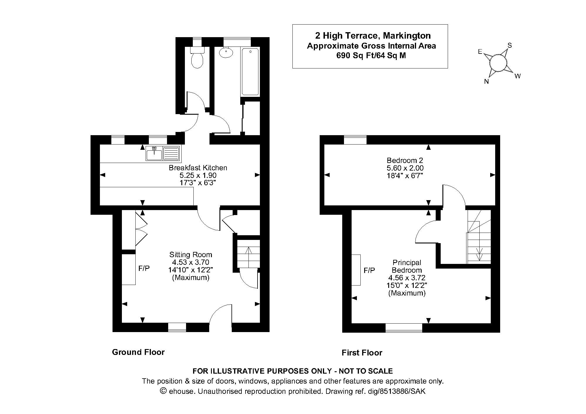 2 bed detached house for sale in High Terrace, Markington, Near