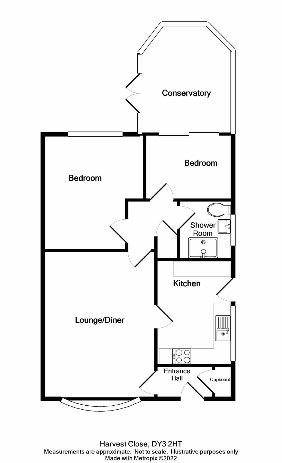 2 bed semidetached bungalow for sale in Harvest Close, Upper Gornal