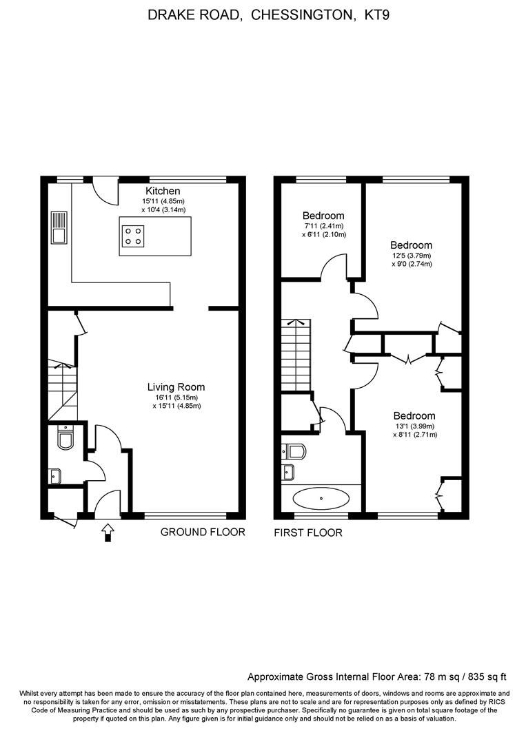 3 bed property for sale in Drake Road, Chessington KT9 Zoopla