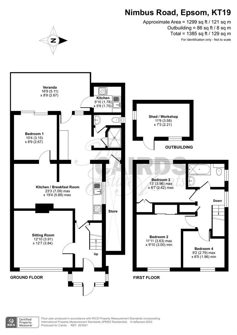 4 bed semidetached house for sale in Nimbus Road, Epsom KT19 Zoopla