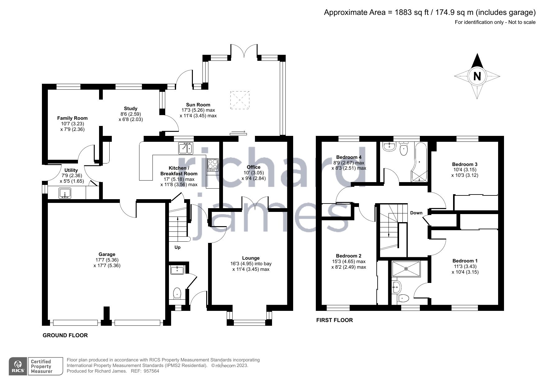 4 bed detached house for sale in Furze Close, Peatmoor, Swindon SN5