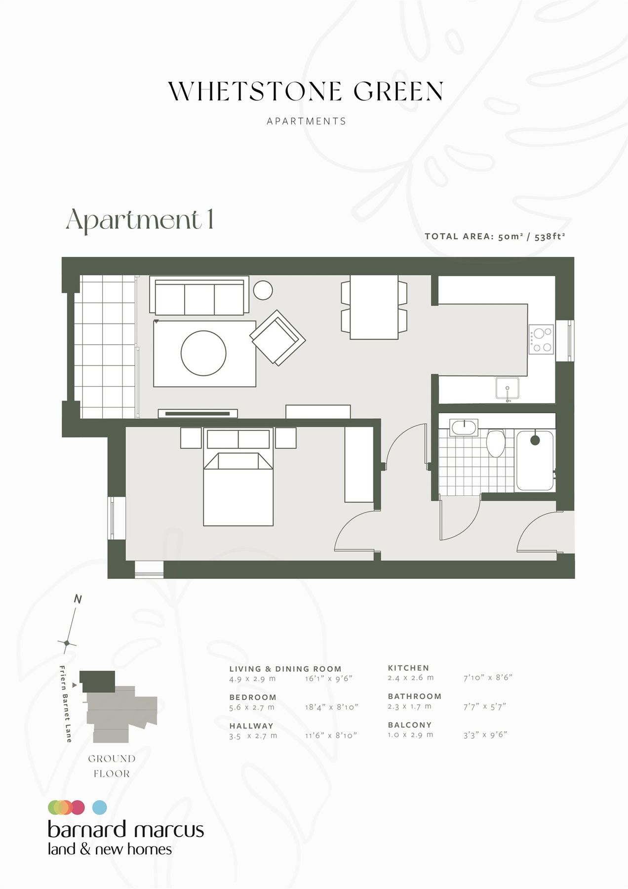 New home, 1 bed flat for sale in Whetstone Green Apartments, Whetstone, London N20 Zoopla