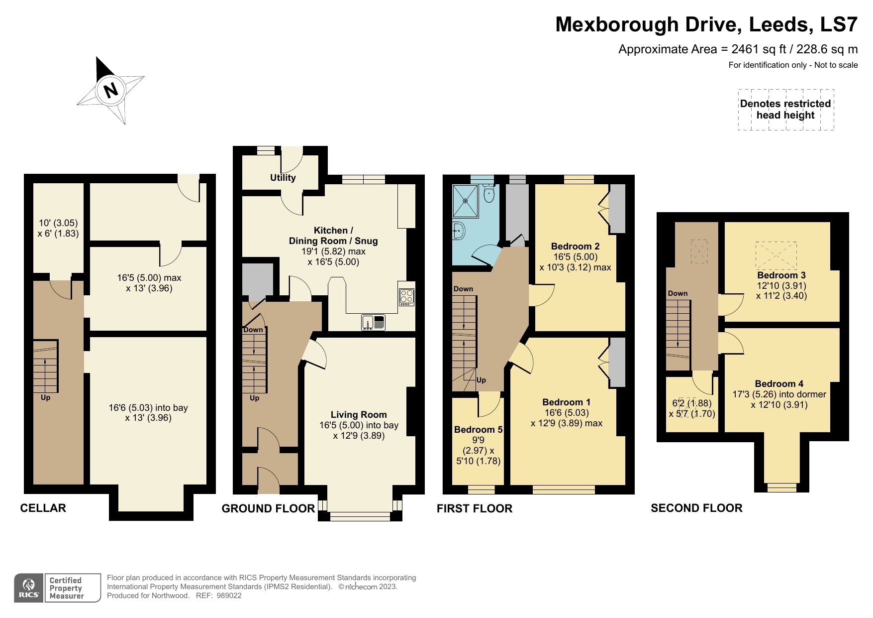 5 bed terraced house for sale in Mexborough Drive, Chapeltown, Leeds