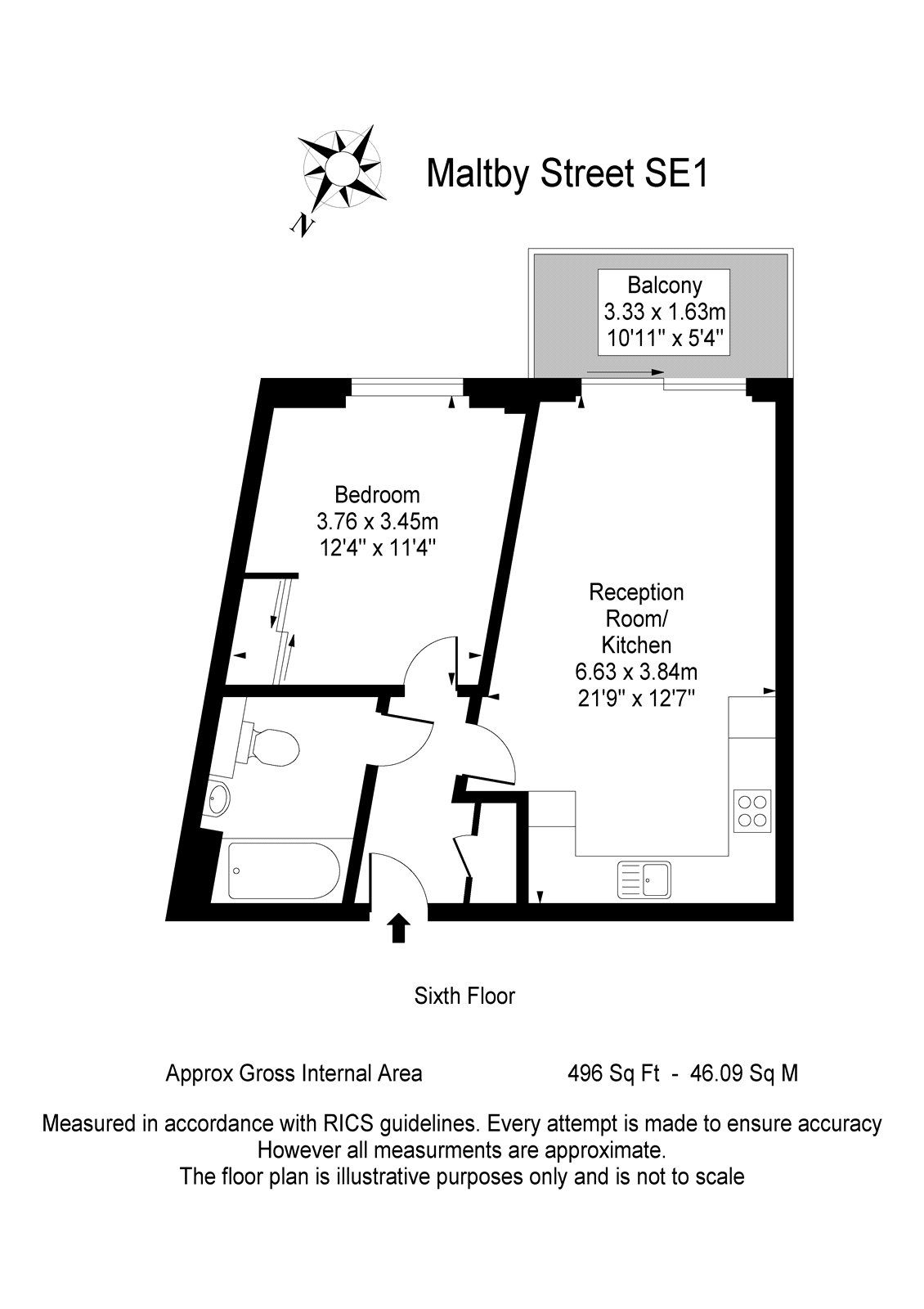1 bed flat for sale in Arc House, 16 Maltby Street, London SE1 Zoopla