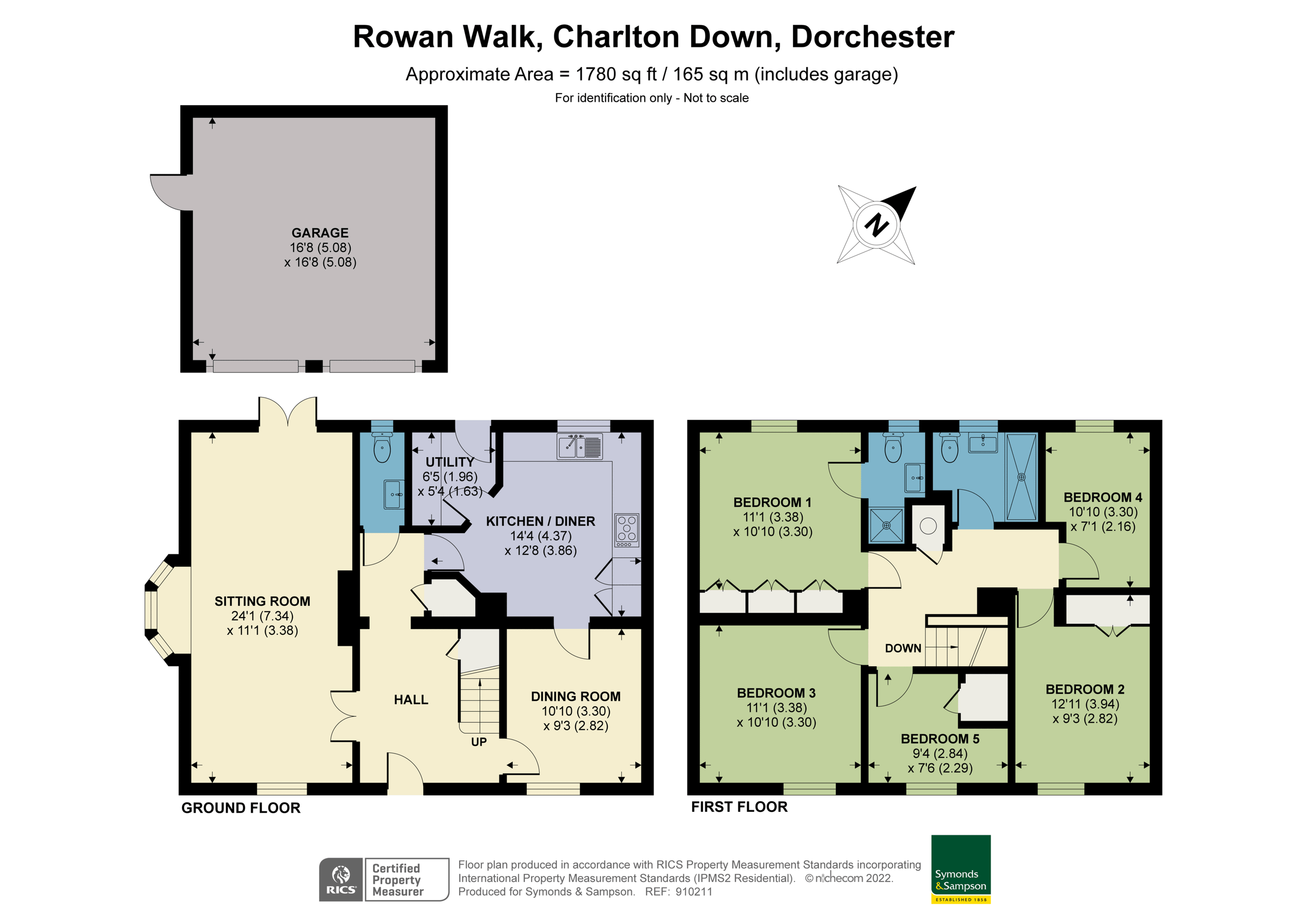 5 bed detached house for sale in Rowan Walk, Charlton Down, Dorchester