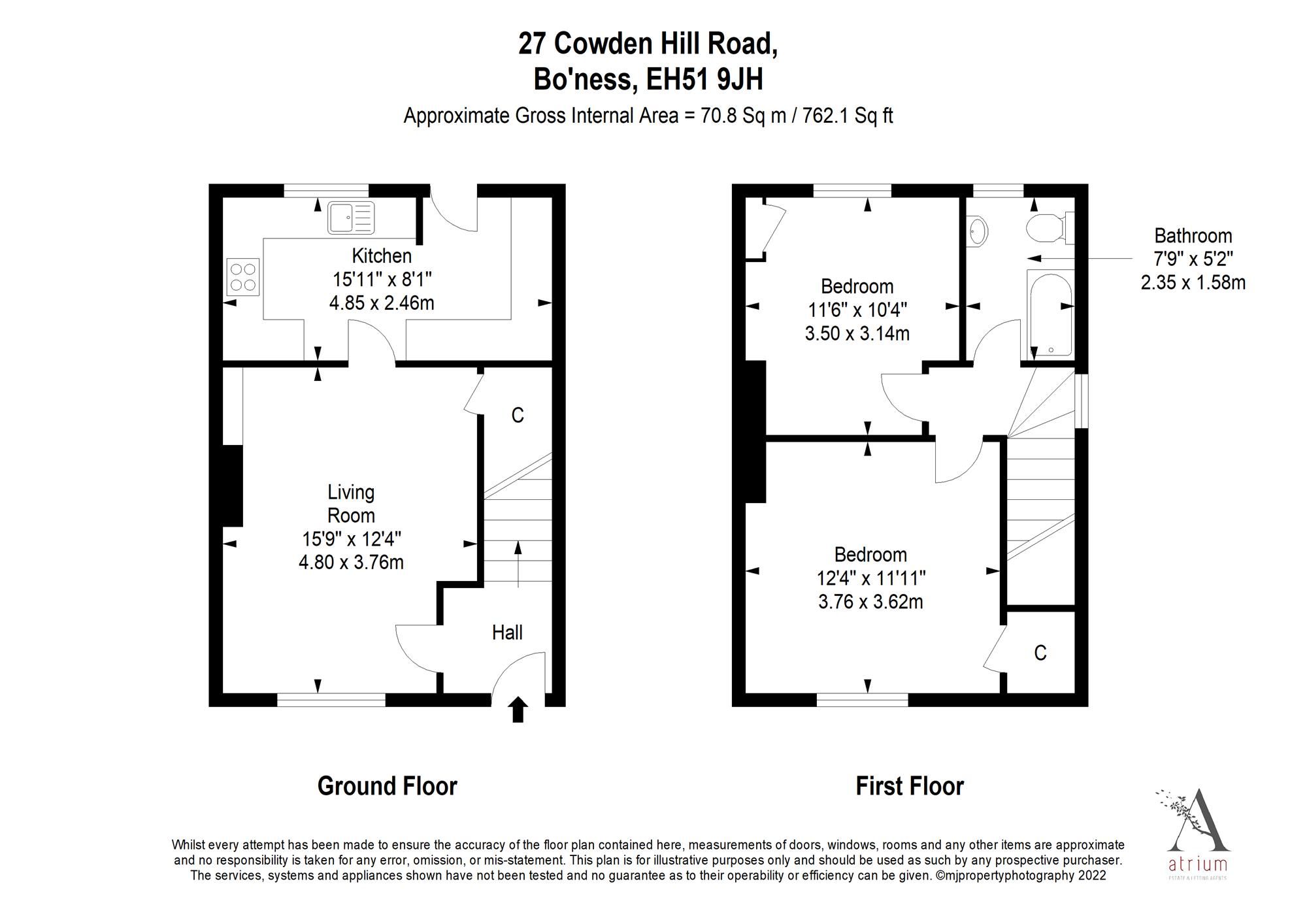2 bed semidetached house for sale in Cowdenhill Road, Bo'ness EH51