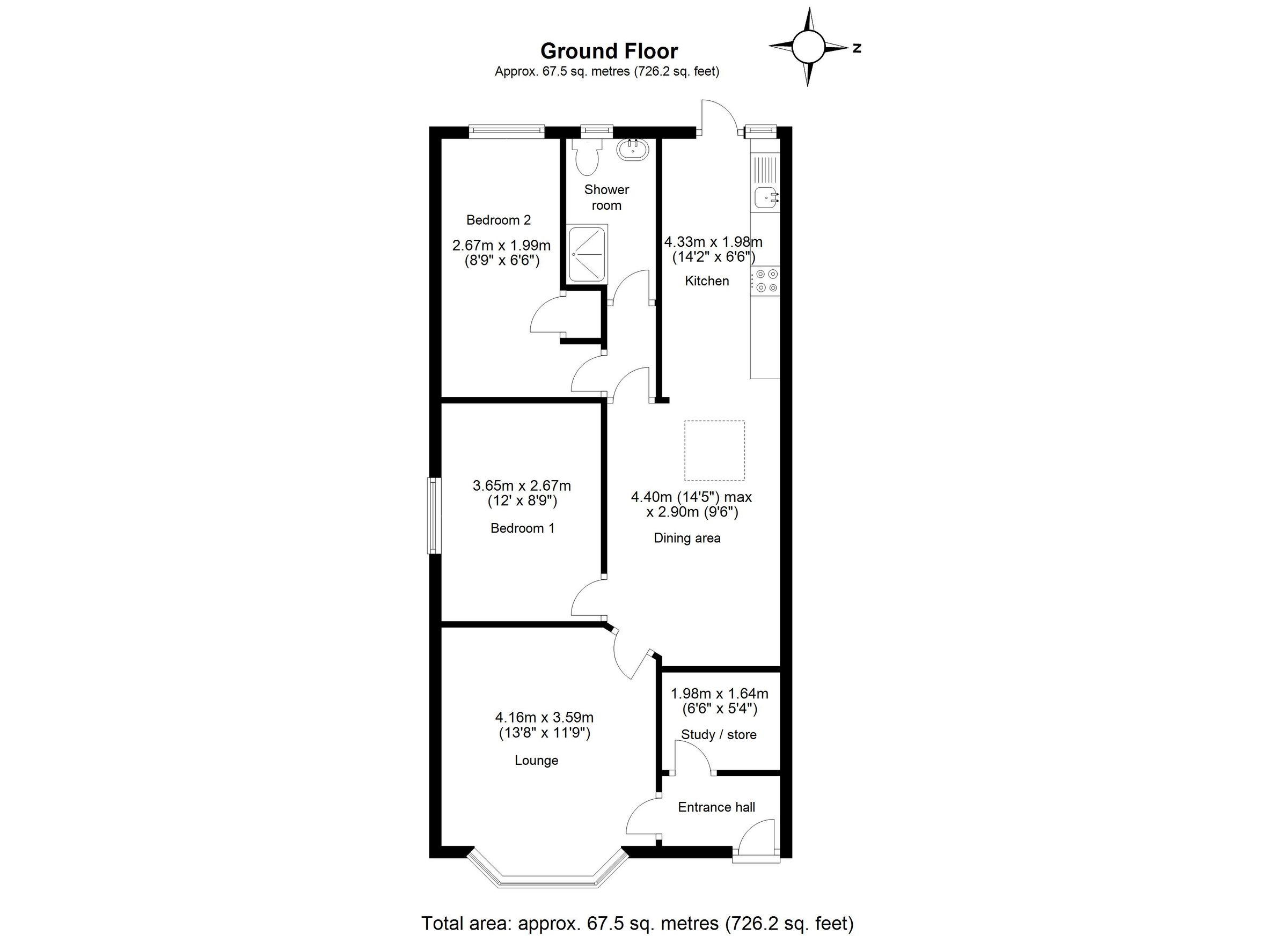 2 bed bungalow for sale in Pondcroft Road, Knebworth, Hertfordshire SG3
