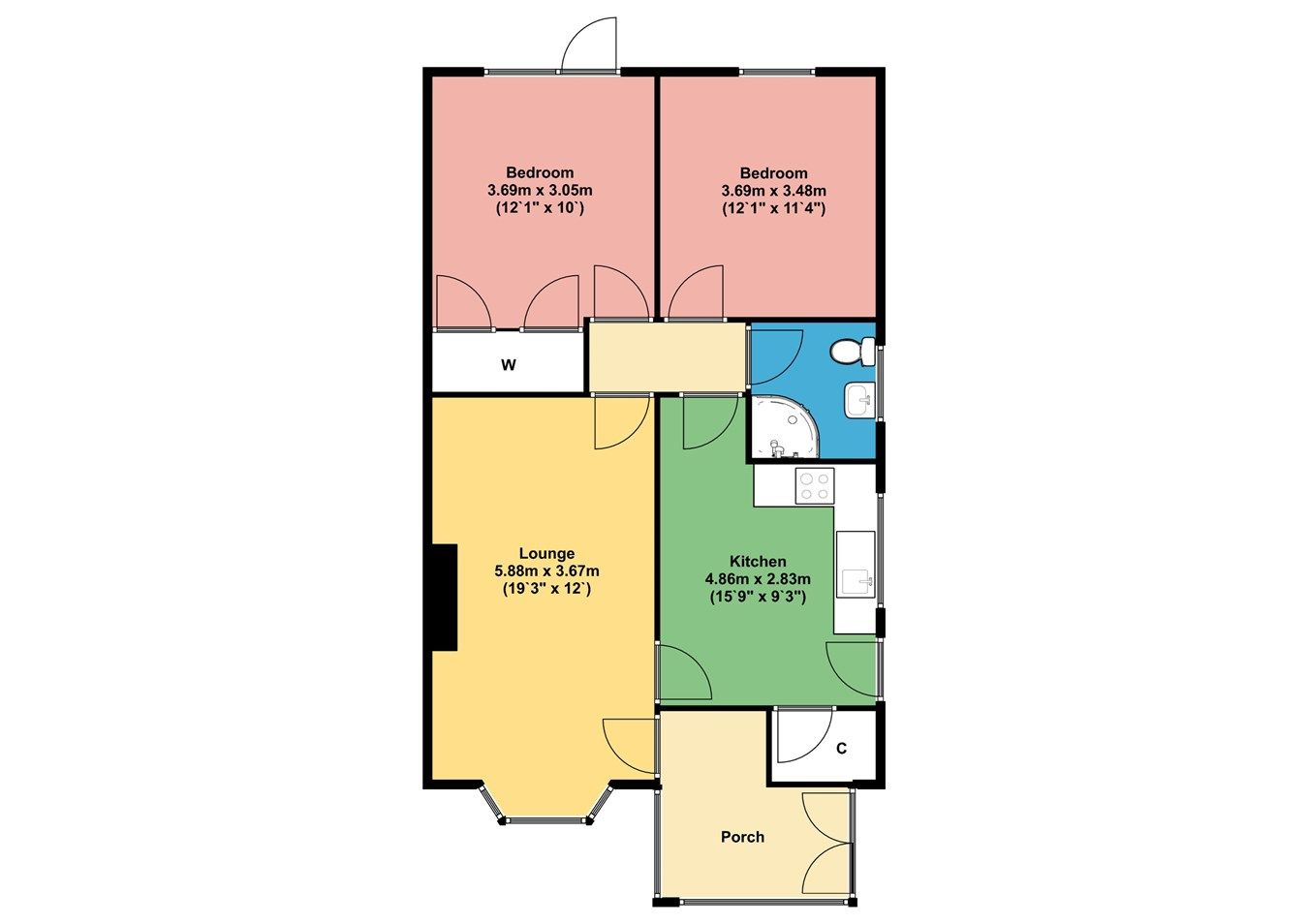 2 bed semidetached bungalow for sale in Holmrook Road, Sandsfield Park
