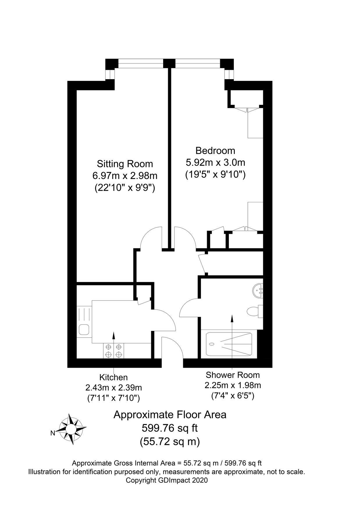 1 bed property for sale in Fleur De Lis, Bolnore Road, Haywards Heath