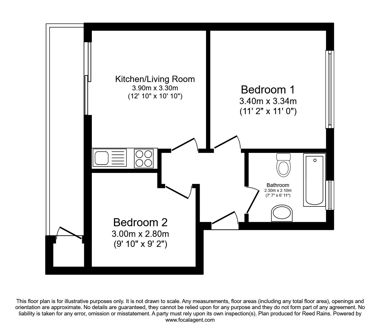 2 bed flat to rent in Brantingham Road, Manchester, Greater Manchester