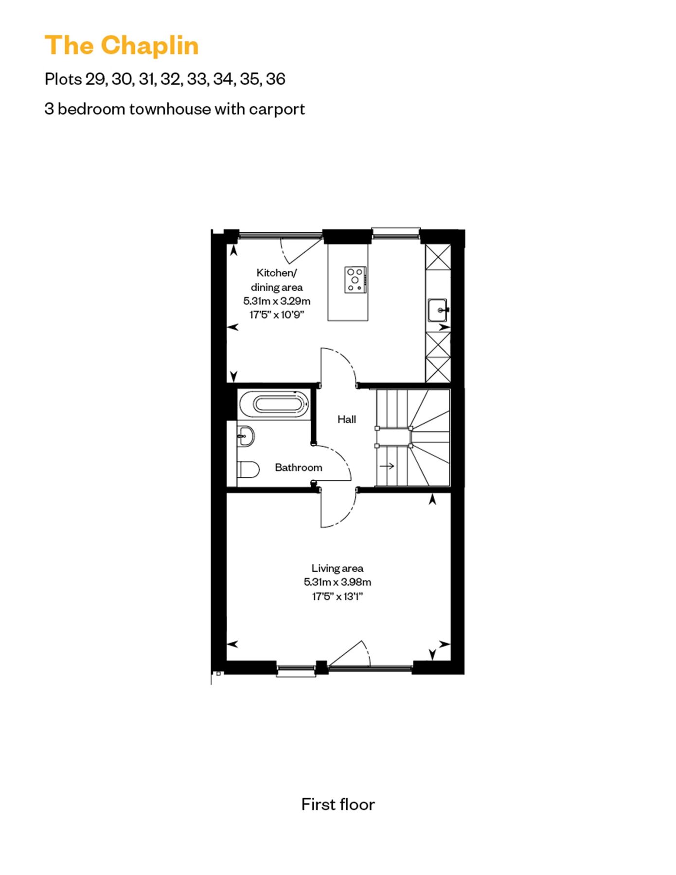 New home, 3 bed terraced house for sale in "Chaplin" at Craigmillar