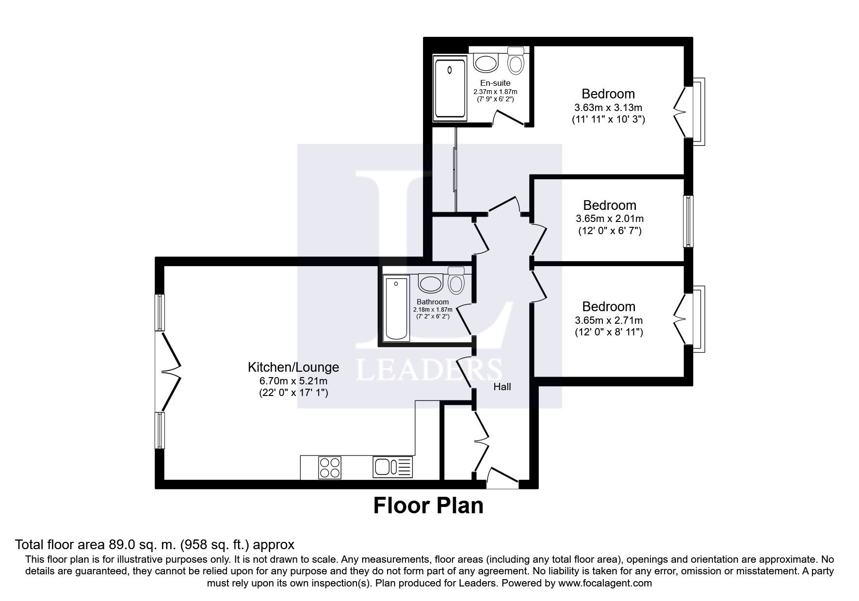 3 bed flat to rent in Broadmark Lane, Rustington, Littlehampton BN16