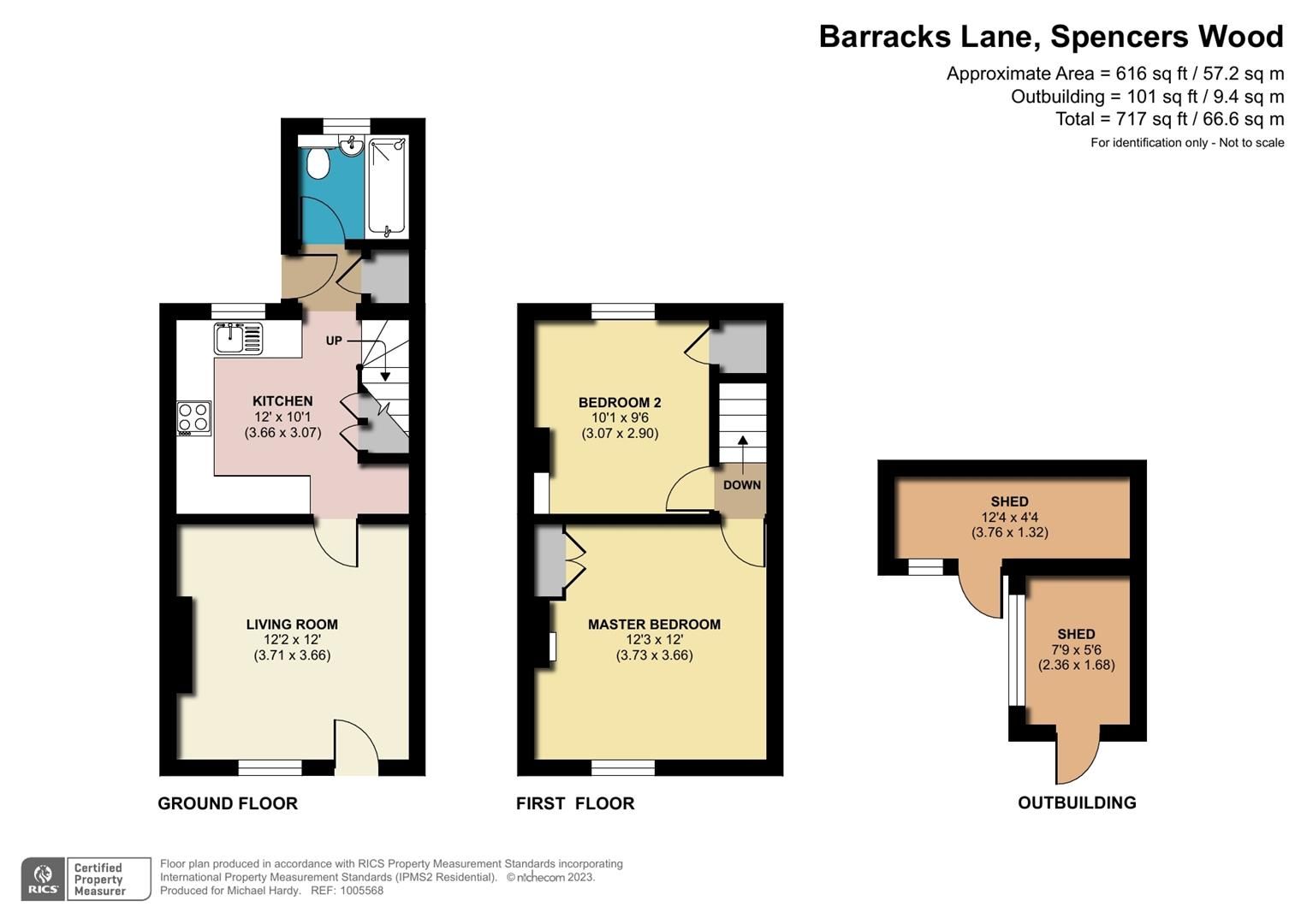 2 bed end terrace house for sale in Middle Cottage, Barracks Lane