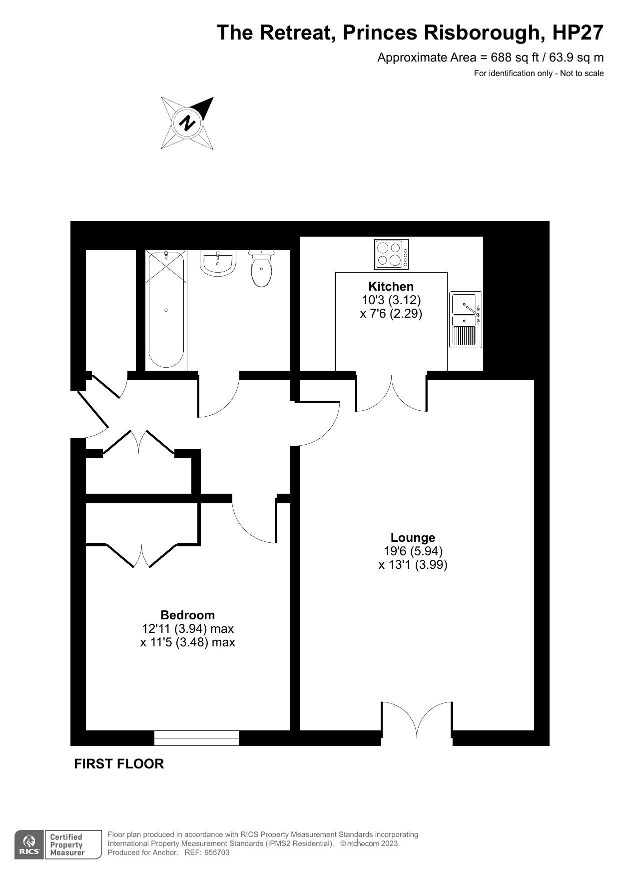 1 bed property for sale in Eaves Court, The Retreat, Princes Risborough