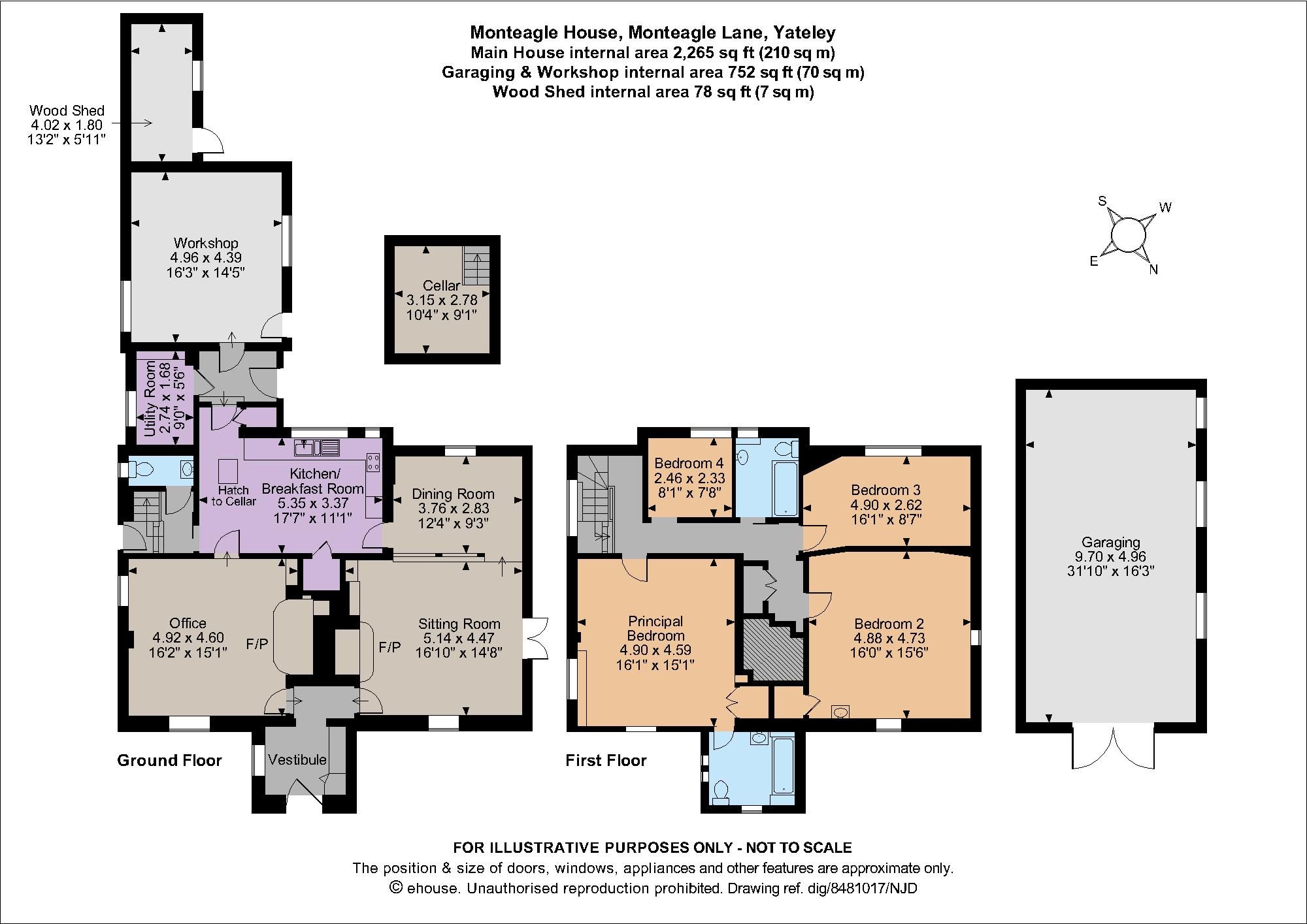 4 bed detached house for sale in Monteagle Lane, Yateley, Hampshire
