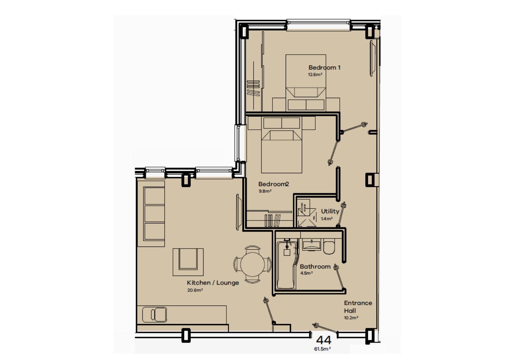 New home, 2 bed flat for sale in Windmill Centre, Windmill Lane