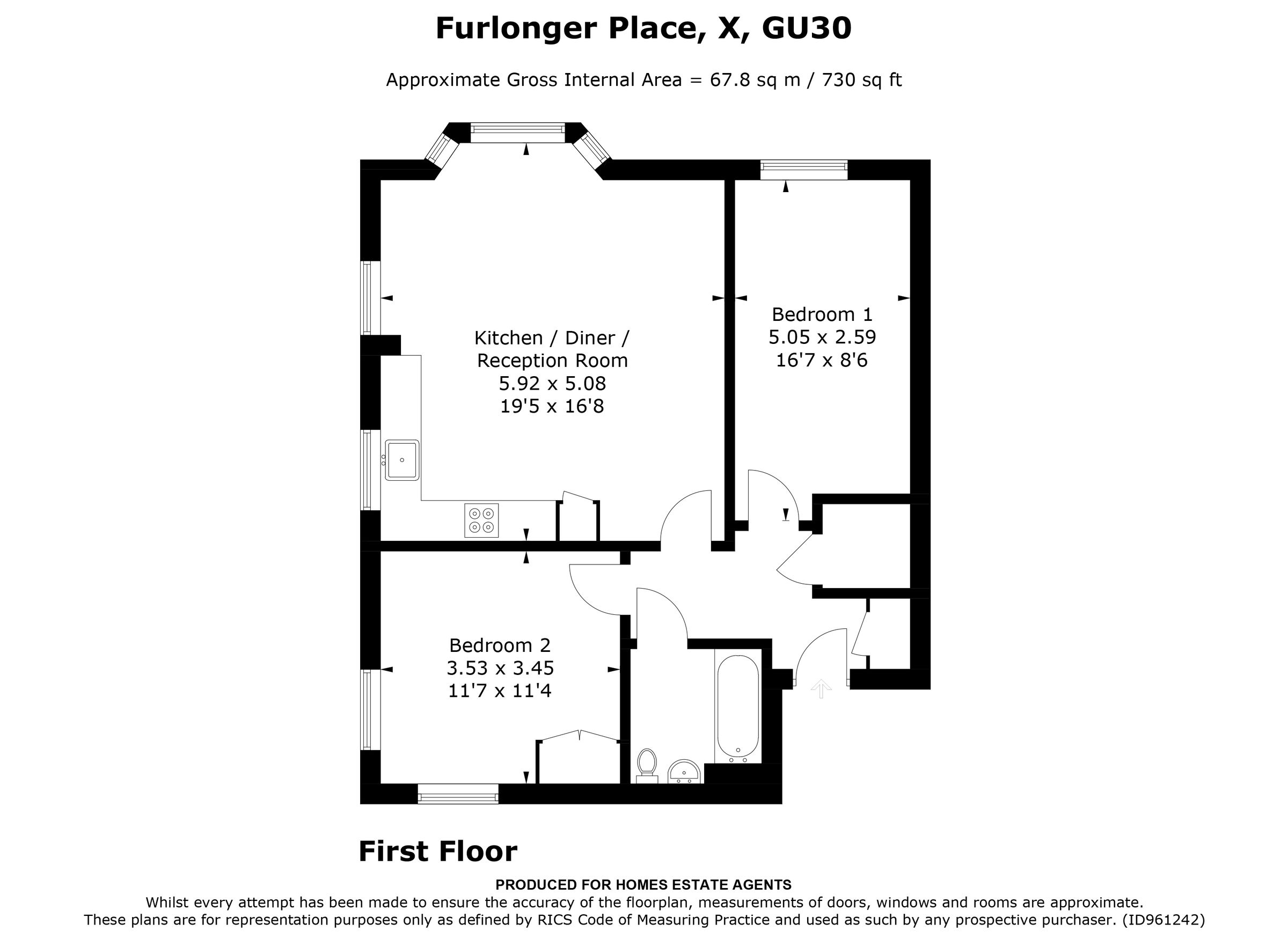 2 bed flat for sale in Furlonger Place, Liphook, Hampshire GU30 Zoopla