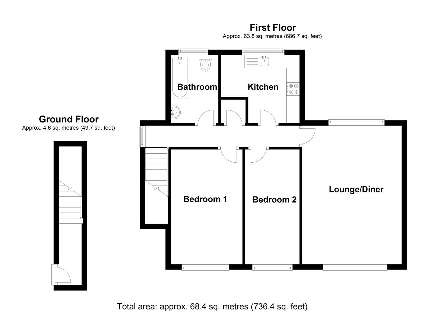 2 bed maisonette to rent in Copenhagen Close, Luton LU3 - Zoopla