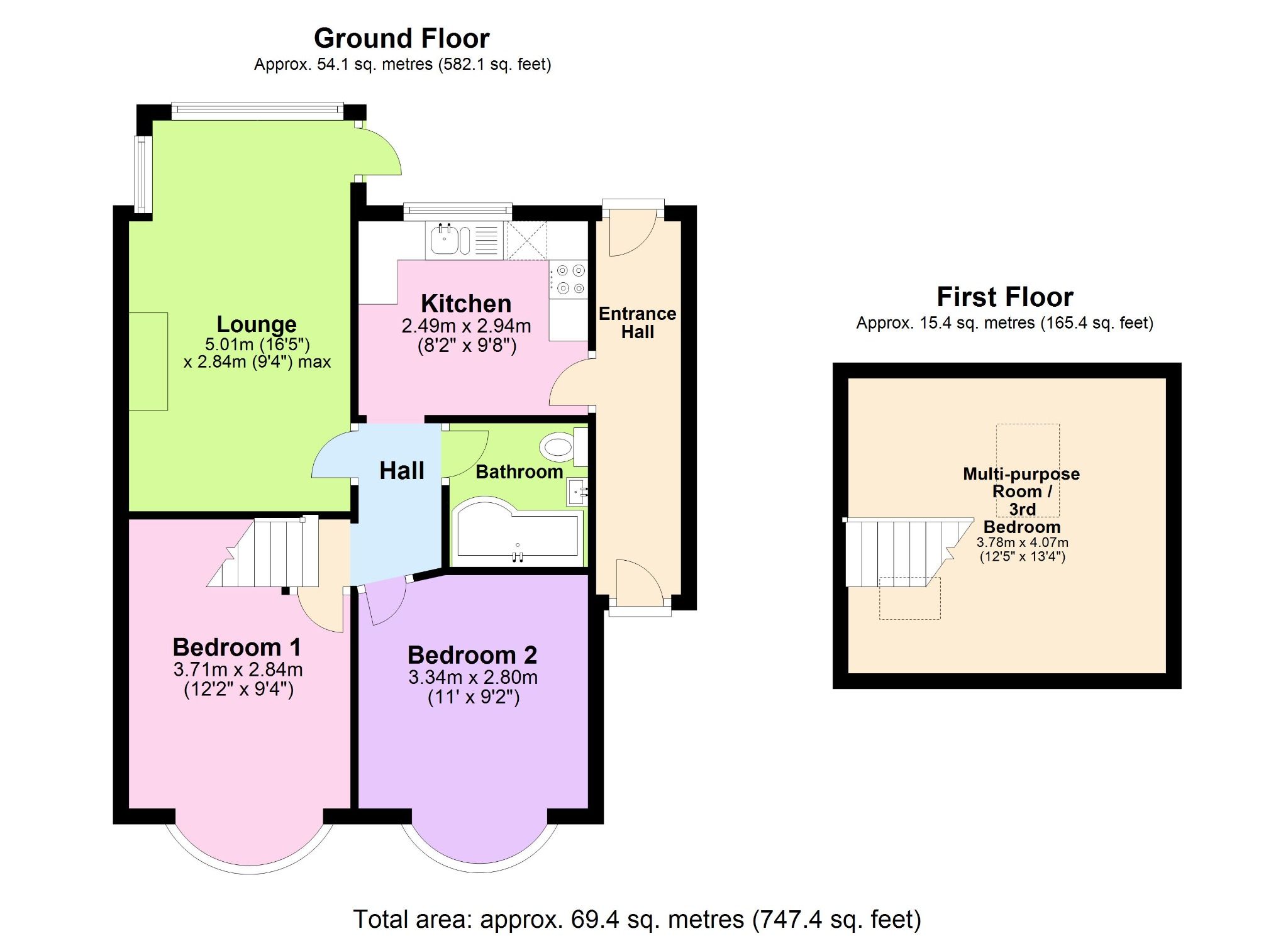 2 bed semidetached bungalow to rent in 71 Barton Avenue, Paignton