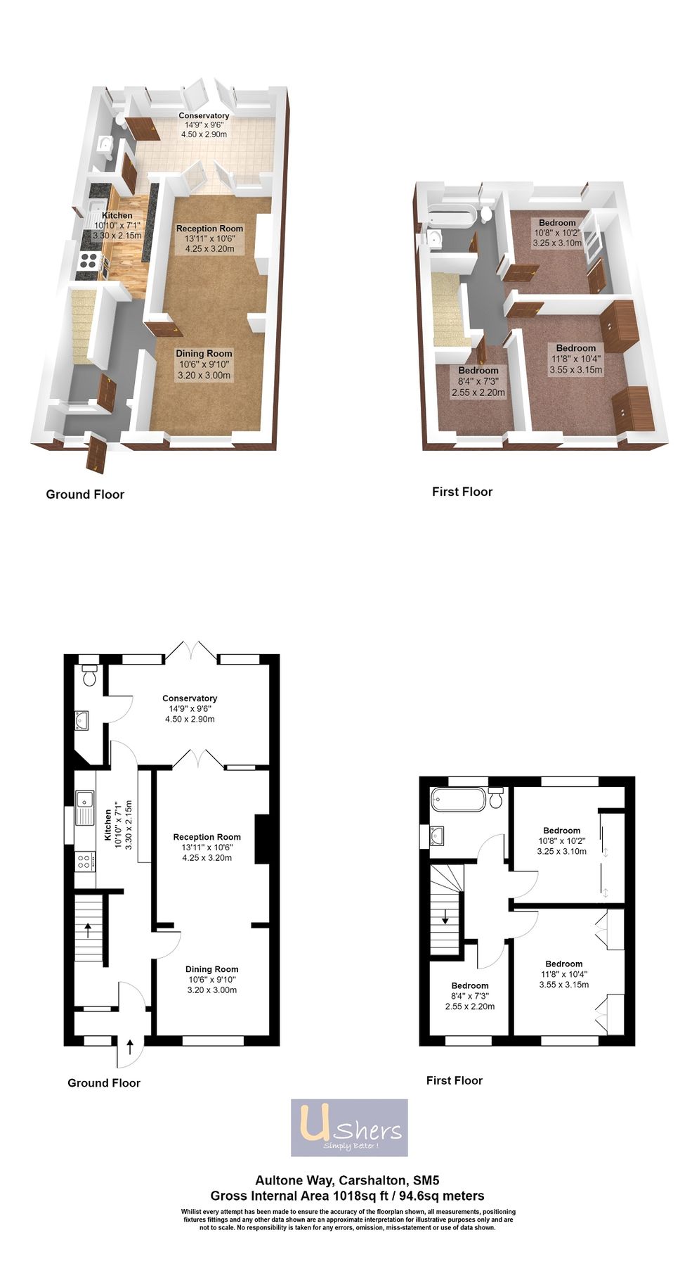 3 bed semidetached house for sale in Aultone Way, Carshalton, Surrey