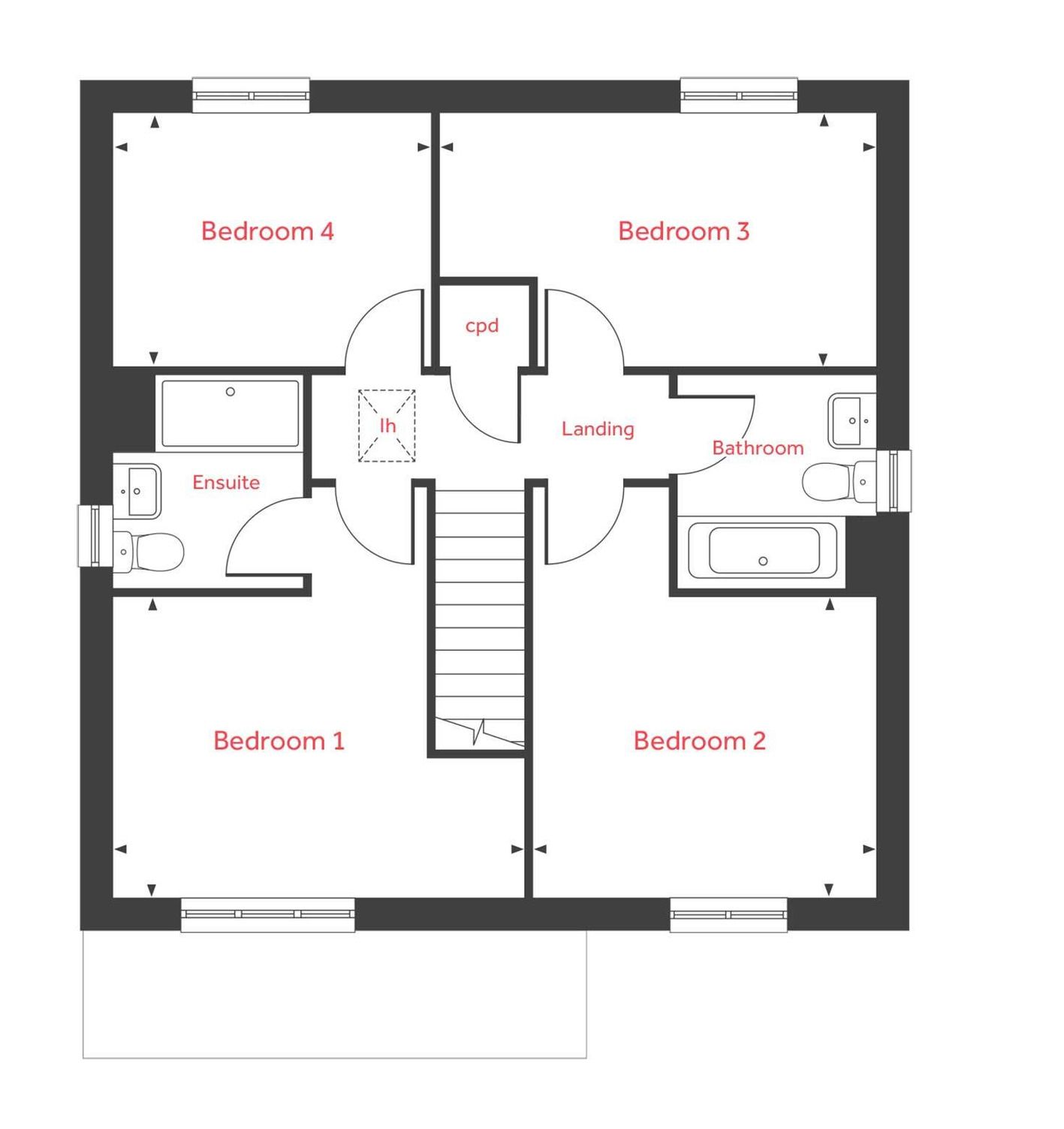 New home, 4 bed detached house for sale in "The Goodridge" at Higher Trenant Road, Wadebridge