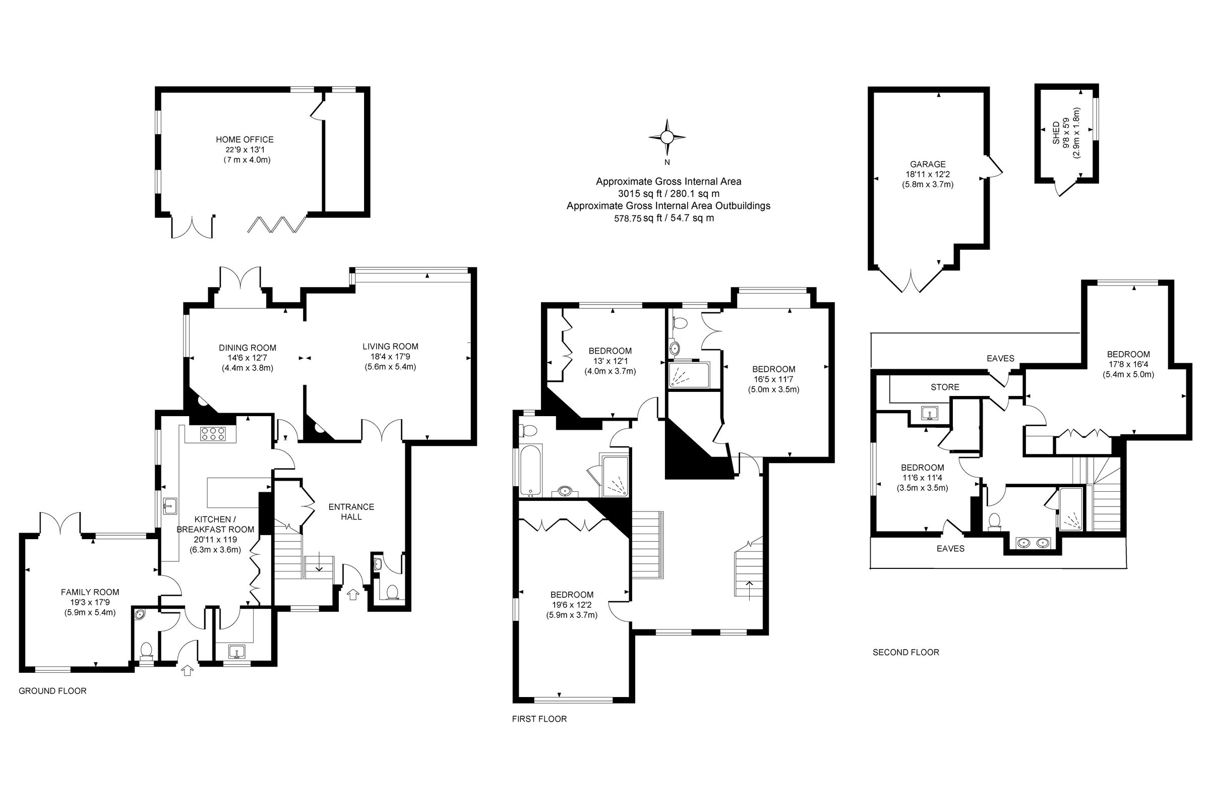 5 bed semidetached house for sale in Woodham Road, Horsell, Woking